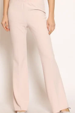Pantalone zampetta tessuto elasticizzato rosa
