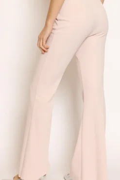 Pantalone zampetta tessuto elasticizzato rosa