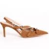 Slingback cuoio