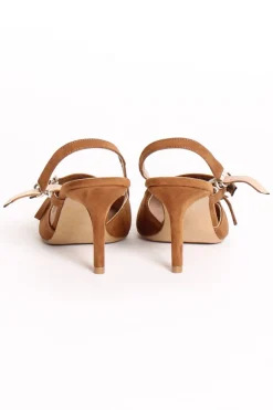 Slingback cuoio