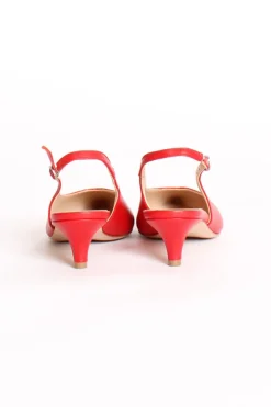 Slingback nappa rosso