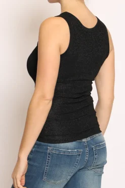 Top lurex nero