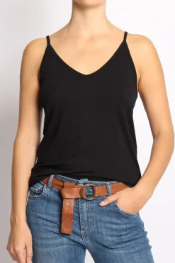 Top underware in jersey elasticcizato nero