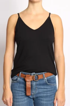 Top underware in jersey elasticcizato nero