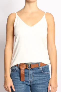 Top underware in jersey elasticcizato burro