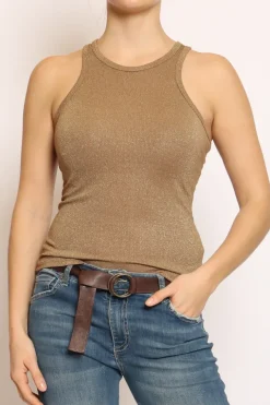 Top vogatore lurex biscotto