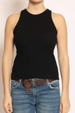 Top vogatore nero