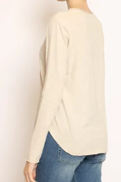 T-shirt girocollo beige