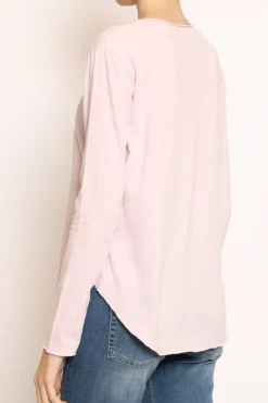 T-shirt girocollo rosa