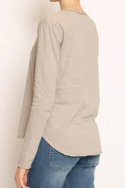 T-shirt girocollo taupe
