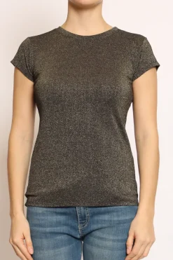 T-shirt lurex blu