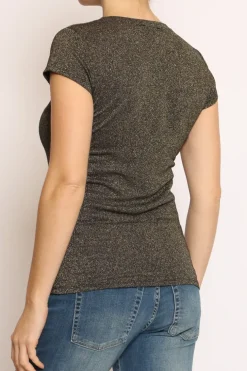 T-shirt lurex blu