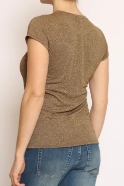 T-shirt lurex bronzo
