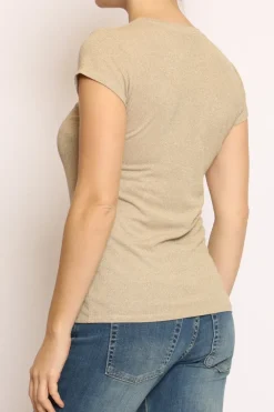 T-shirt lurex gold