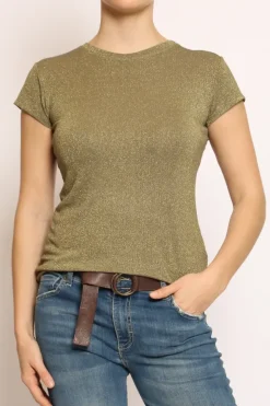 T-shirt lurex militare