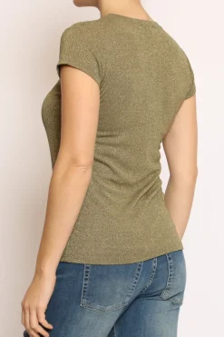 T-shirt lurex militare