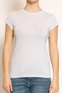 T-shirt lurex platino