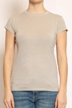 T-shirt lurex sand