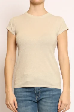 T-shirt lurex sand
