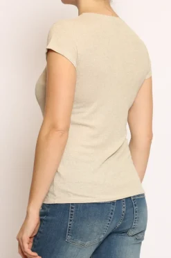 T-shirt lurex sand