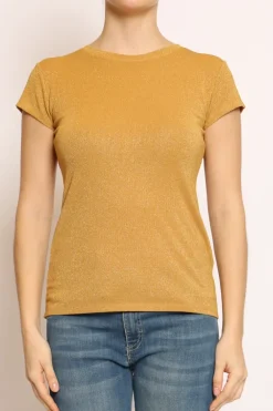 T-shirt lurex senape