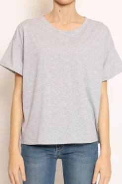 T-shirt scatola mezza manica grigio melange