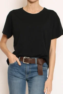 T-shirt scatola mezza manica nero