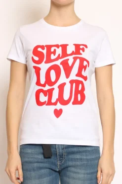 T-shirt SELF LOVE CLUB bianco
