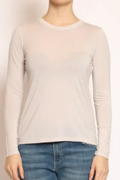 T-shirt slim fit 100% LYOCELL FIBRA NATURALE nude