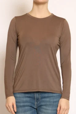 T-shirt slim fit 100% LYOCELL FIBRA NATURALE moro
