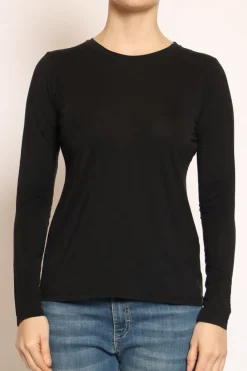 T-shirt slim fit 100% LYOCELL FIBRA NATURALE nero
