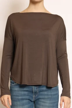 T-shirt stondata cioccolato