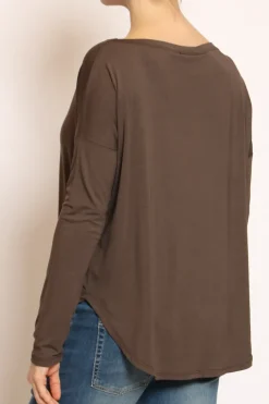 T-shirt stondata cioccolato